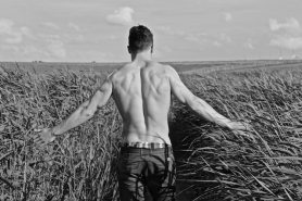 pexels-photo-269198 shirtless man in field